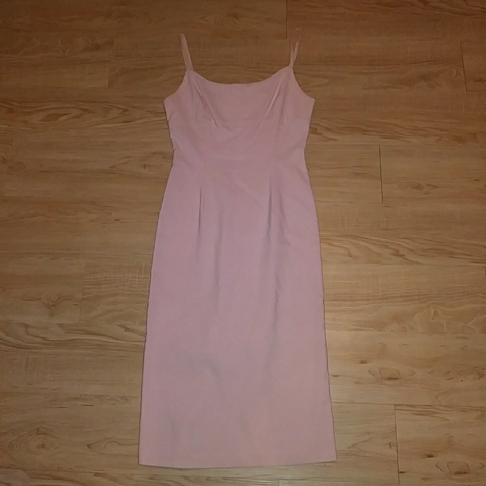 Pink bodycon midi dress
